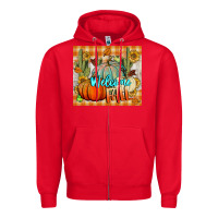 Red welcome fall tumbler Zipper Hoodie - BundleAndBundleShop