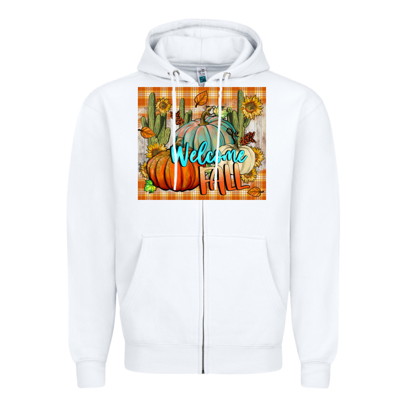 Welcome Fall Tumbler Zipper Hoodie by BundleAndBundleShop | Teevron