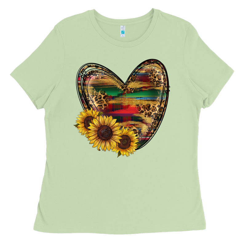 Western Sunflowers Heart Ladies Tee by RanaPortraitStore | Teevron