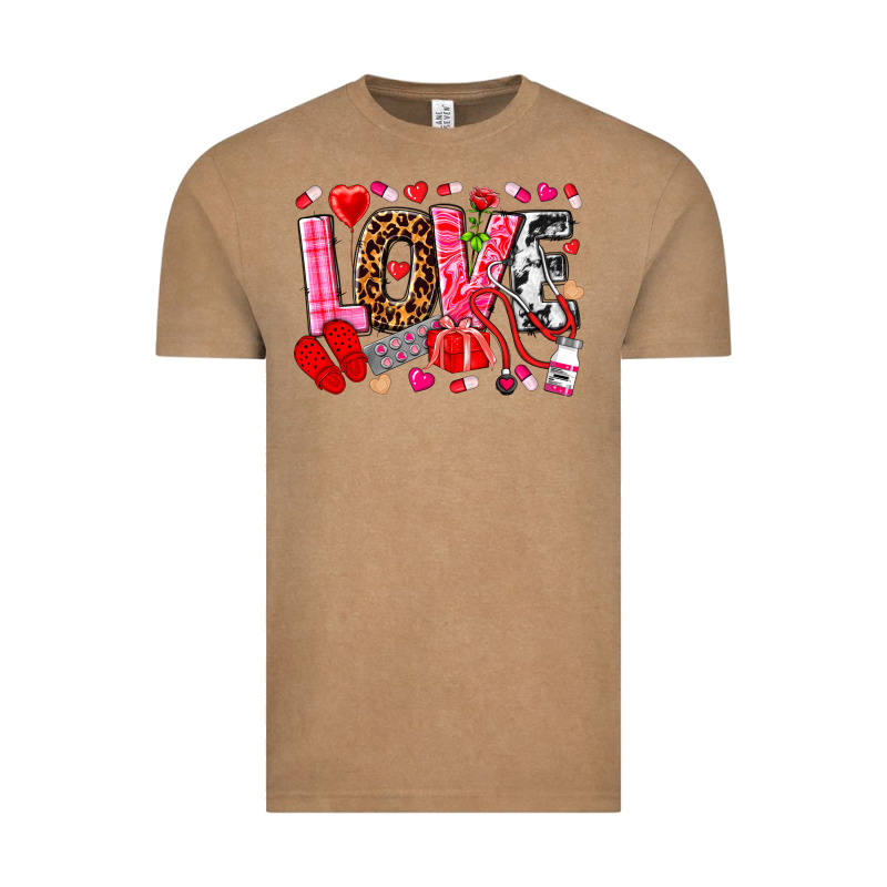 Valentines Day Love Nurse Vintage Tee by NancyCooperArtShop | Teevron