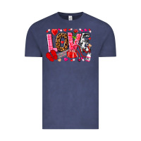 Vintage Denim valentines day love nurse Vintage Tee - NancyCooperArtShop