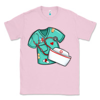 Bubblegum Pink custom name nurse scrubs   font easter risen Classic Tee - MaliasSmallBusiness