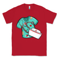 Red custom name nurse scrubs   font easter risen Classic Tee - MaliasSmallBusiness