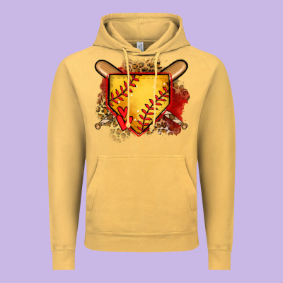 Softball Home Plate Vintage Hoodie Designed By Jasminsmagicworld