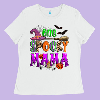 One Spooky Mama Ladies Tee Designed By Zillion Design Studio