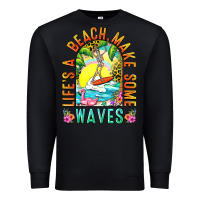 Black Life's a beach make some waves Premium Sweatshirt - NancyCooperArtShop