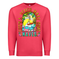 Cardinal Life's a beach make some waves Premium Sweatshirt - NancyCooperArtShop