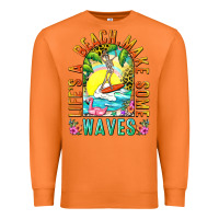 Carrot Life's a beach make some waves Premium Sweatshirt - NancyCooperArtShop
