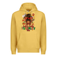 Antique Gold santas favorite pharmacy tech afro messy bun Premium Hoodie - texasbilliewilder