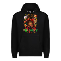 Black santas favorite pharmacy tech afro messy bun Premium Hoodie - texasbilliewilder