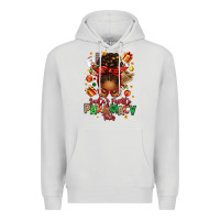 Dove Grey santas favorite pharmacy tech afro messy bun Premium Hoodie - texasbilliewilder