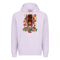 Lilac santas favorite pharmacy tech afro messy bun Premium Hoodie - texasbilliewilder