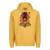 Mustard santas favorite pharmacy tech afro messy bun Premium Hoodie - texasbilliewilder