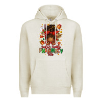 Oatmeal Heather santas favorite pharmacy tech afro messy bun Premium Hoodie - texasbilliewilder