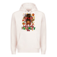 Pale Pink santas favorite pharmacy tech afro messy bun Premium Hoodie - texasbilliewilder