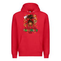 Red santas favorite pharmacy tech afro messy bun Premium Hoodie - texasbilliewilder