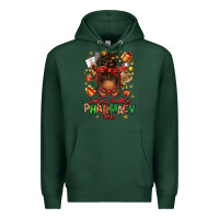 Sports Green santas favorite pharmacy tech afro messy bun Premium Hoodie - texasbilliewilder