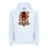 White santas favorite pharmacy tech afro messy bun Premium Hoodie - texasbilliewilder