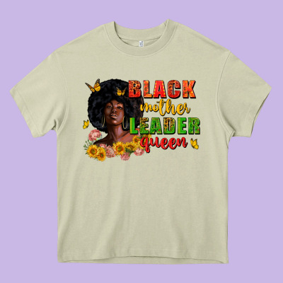 Black Mother Leader Queen Juneteenth Heavy Core Tee Designed By Zillion Design Studio
