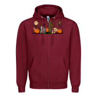 Burgundy headstone and coffin lebbey glass Zipper Hoodie - BundleAndBundleShop