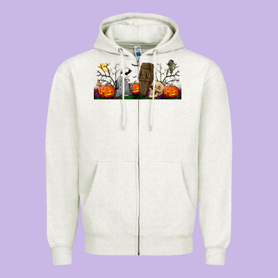 Headstone And Coffin Lebbey Glass Zipper Hoodie Designed By Bundleandbundleshop