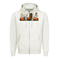 Oatmeal Heather headstone and coffin lebbey glass Zipper Hoodie - BundleAndBundleShop