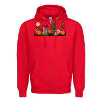 Red headstone and coffin lebbey glass Zipper Hoodie - BundleAndBundleShop