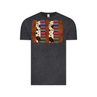 Vintage Black serape cowhide  brushstroke Vintage Tee - AdoDesignShop