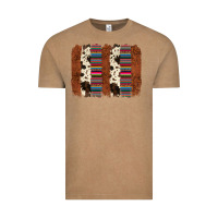 Vintage Coffee serape cowhide  brushstroke Vintage Tee - AdoDesignShop