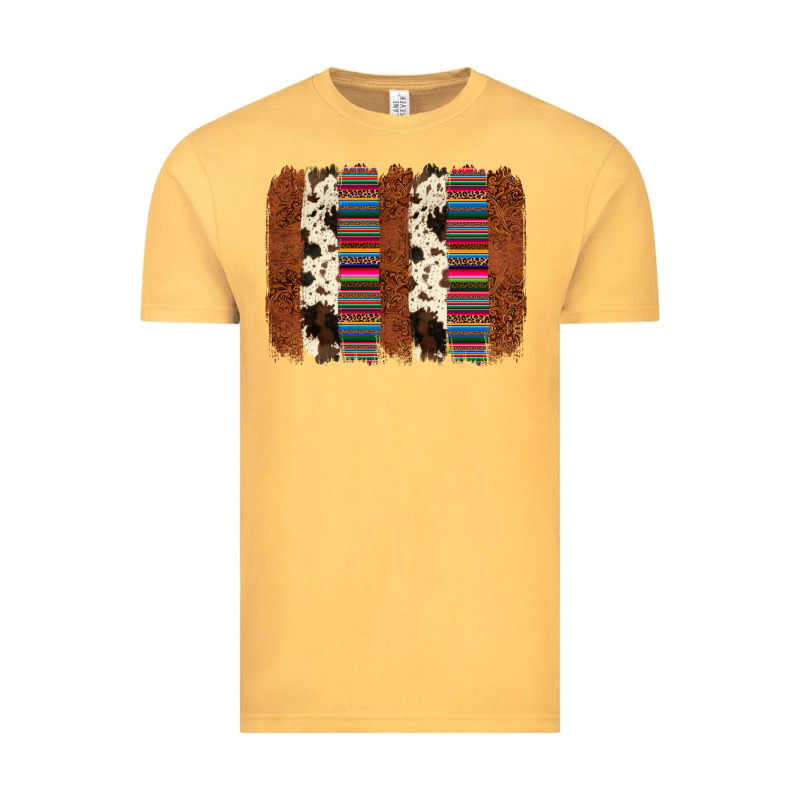 Serape Cowhide  Brushstroke Vintage Tee by AdoDesignShop | Teevron