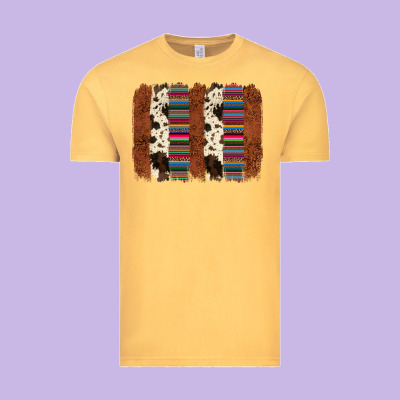 Serape Cowhide  Brushstroke Vintage Tee Designed By Adodesignshop
