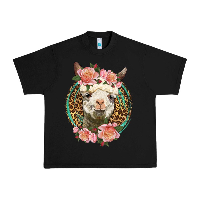 Western Llama And Roses Urban Heavy Tee by LillyAllenDesigns | Teevron