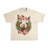 Sandshell western llama and roses Urban Heavy Tee - LillyAllenDesigns