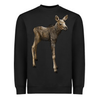 Black moose fawn deer Heavyweight Sweatshirt - LillyAllenDesigns