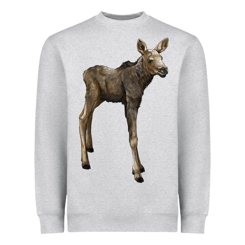 Moose Fawn Deer Heavyweight Sweatshirt by LillyAllenDesigns | Teevron