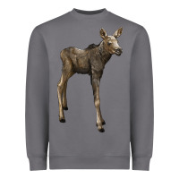Storm moose fawn deer Heavyweight Sweatshirt - LillyAllenDesigns