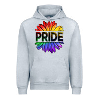 Heather Grey hippie pride sunflowers Urban Hoodie - OliviaCreatesArt