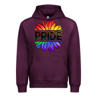 Mauve Wine hippie pride sunflowers Urban Hoodie - OliviaCreatesArt