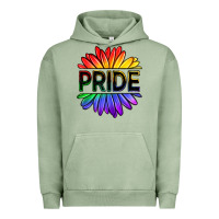 Pigment Oil Green hippie pride sunflowers Urban Hoodie - OliviaCreatesArt