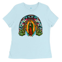Our Lady Of Guadalupe Rainbow Ladies Tee | Teevron