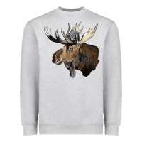 Moose Buck Deer Head Heavyweight Sweatshirt | Teevron