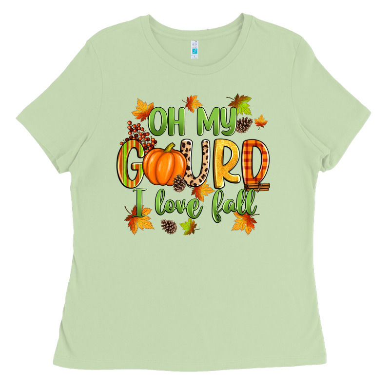 Oh My Gourd I Love Fall Ladies Tee by Zillion Design Studio | Teevron
