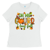 White oh my gourd i love fall Ladies Tee - Zillion Design Studio