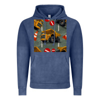 Vintage Denim dump truck seamles pattern Vintage Hoodie - BundleAndBundleShop
