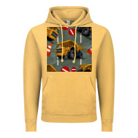 Vintage Mustard dump truck seamles pattern Vintage Hoodie - BundleAndBundleShop