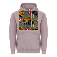 Vintage Zinc dump truck seamles pattern Vintage Hoodie - BundleAndBundleShop