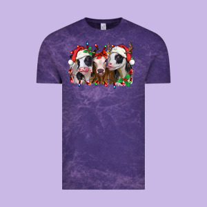 Funny Christmas Heifers Vintage Tee Designed By Jasminsmagicworld