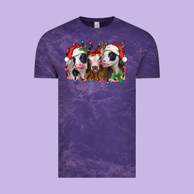 Funny Christmas Heifers Vintage Tee Designed By Jasminsmagicworld