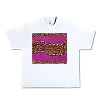 White mardi gras  leopard pink glitter bead Urban Heavy Tee - BarkalooDesign