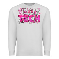 Dove Grey Breast Cancer Facility Tech Premium Sweatshirt - texasbilliewilder